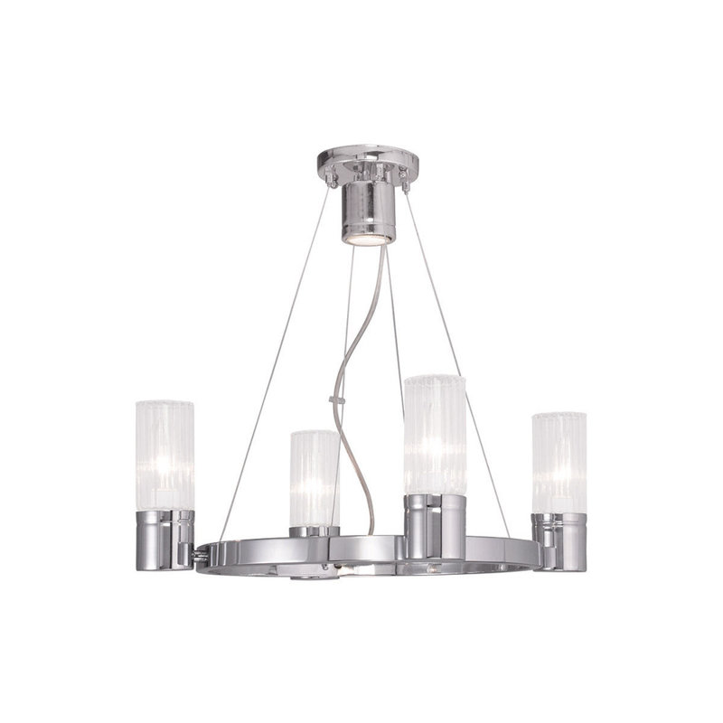 4 - Light Wagon Wheel Chandelier