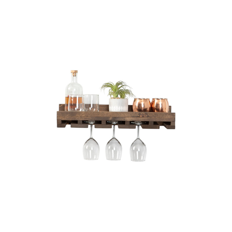 Porte-bouteilles Cask & Timber, 24 pouces, Noyer foncé