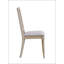 Chaise d'appoint en lin beige et finition naturelle
