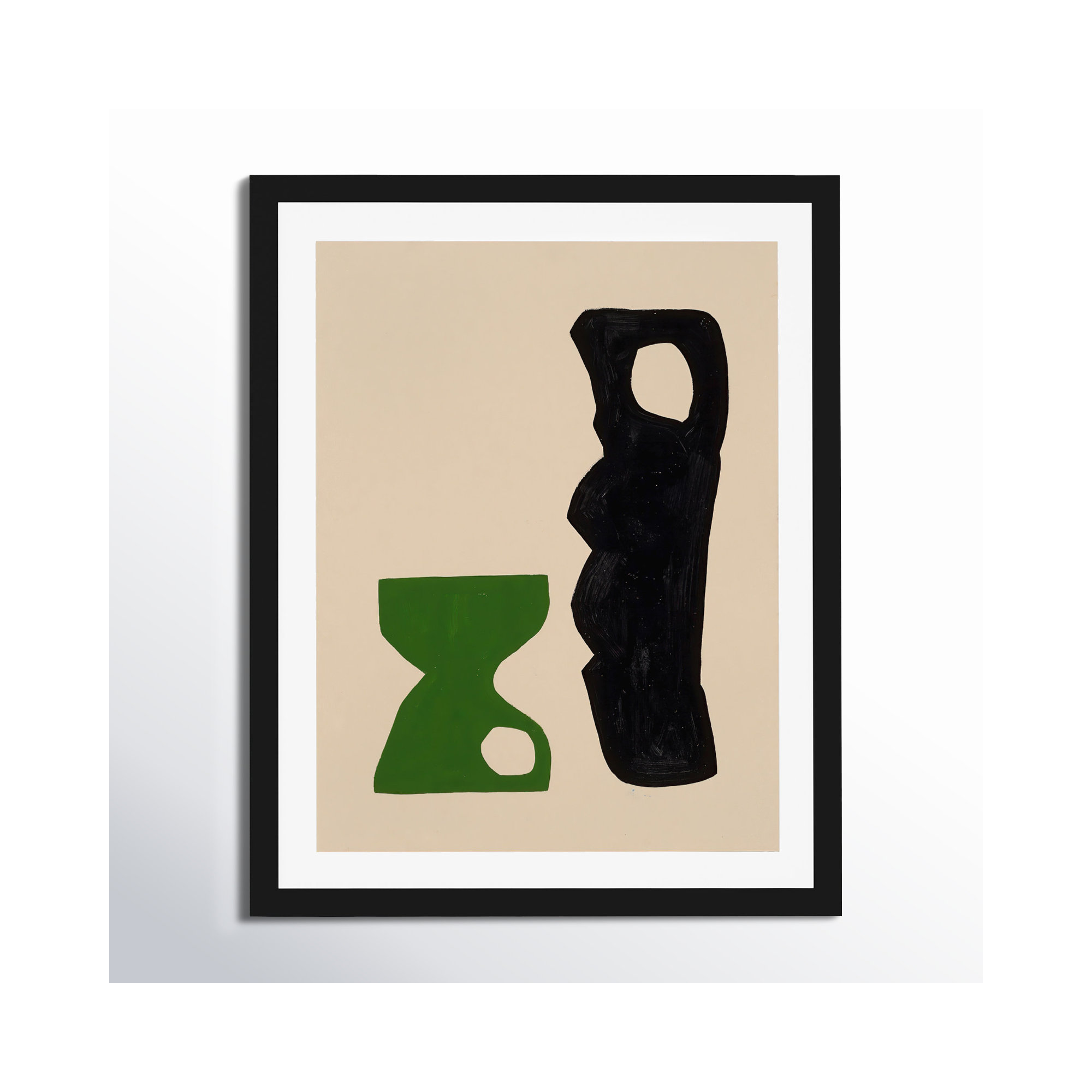 The Conversation by Michael Kempen, 16" W x 20" H, Black Framed