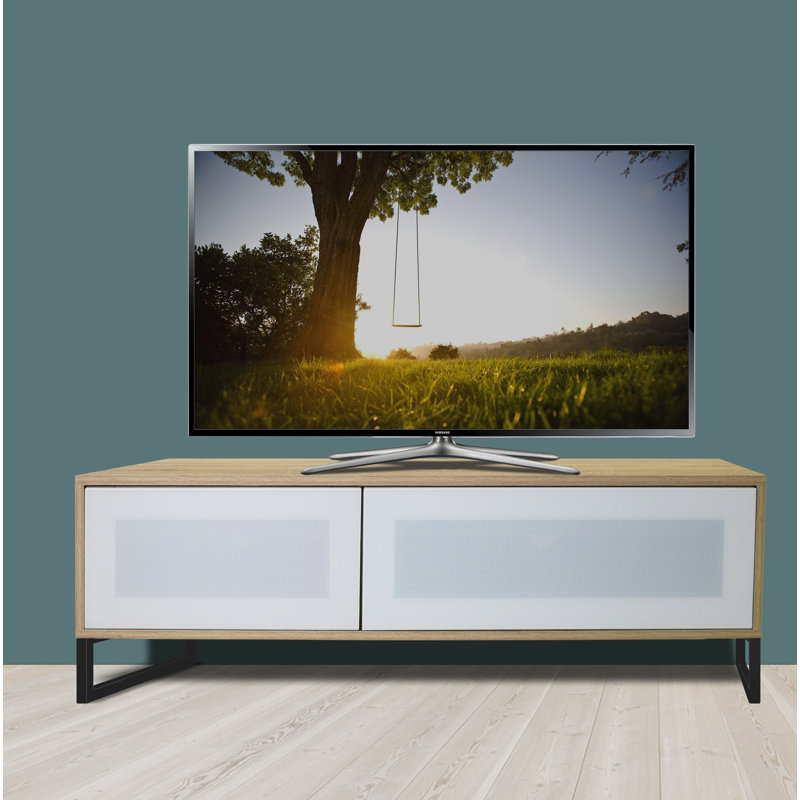 Unfinished TV Stand for TVs up to 50", Light Oak/White