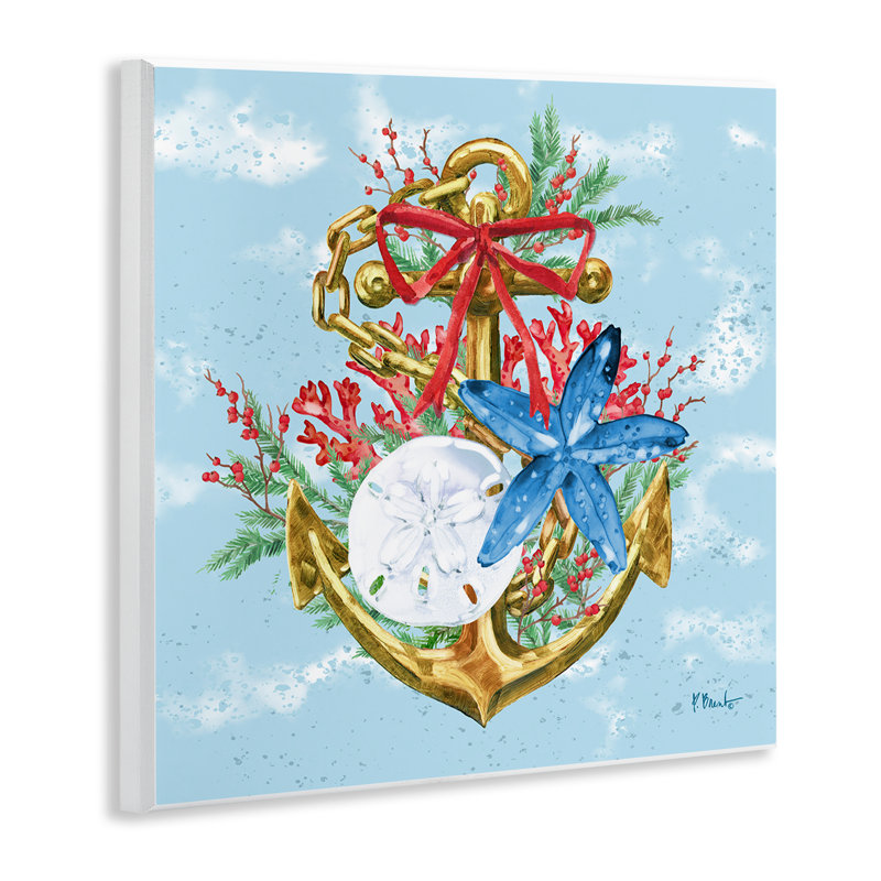  Holiday Submerged Anchor Wall Plaque Art by Paul Brent