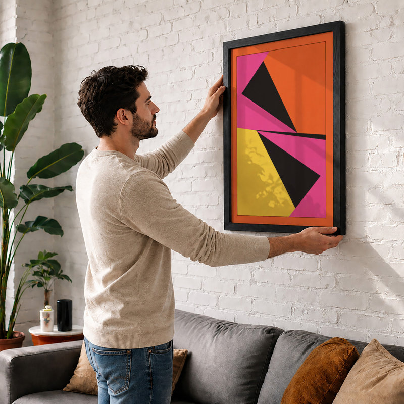 Angular Geometry Geometric - Print, Unframed, A4 - 29.7 x 21.0 cm