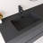 72" Wall-Mounted  Bathroom Vanity With Black Solid Surface Basin-949577735