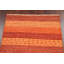 Tapis orange noué à la main de conception unique 2 pi 7 po x 4 pi 6 po