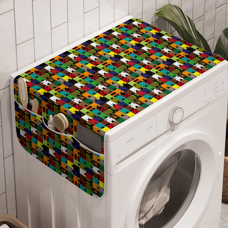 Ensemble de 2 paniers de rangement colorés pour machine à laver East Urban Home 47 po x 18,5 po