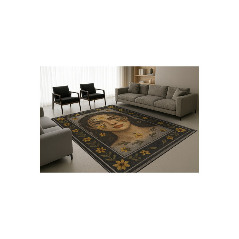 Tapis tissé à la main Mosso, 3'3" x 4'11"