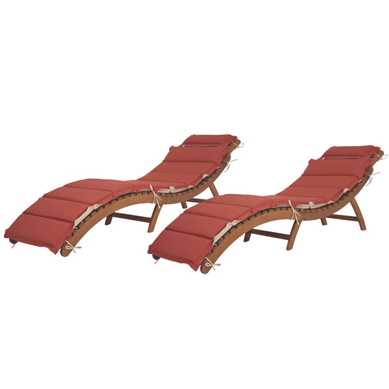 Aanijah 186cm Long Eucalyptus Single Lounger with Cushions