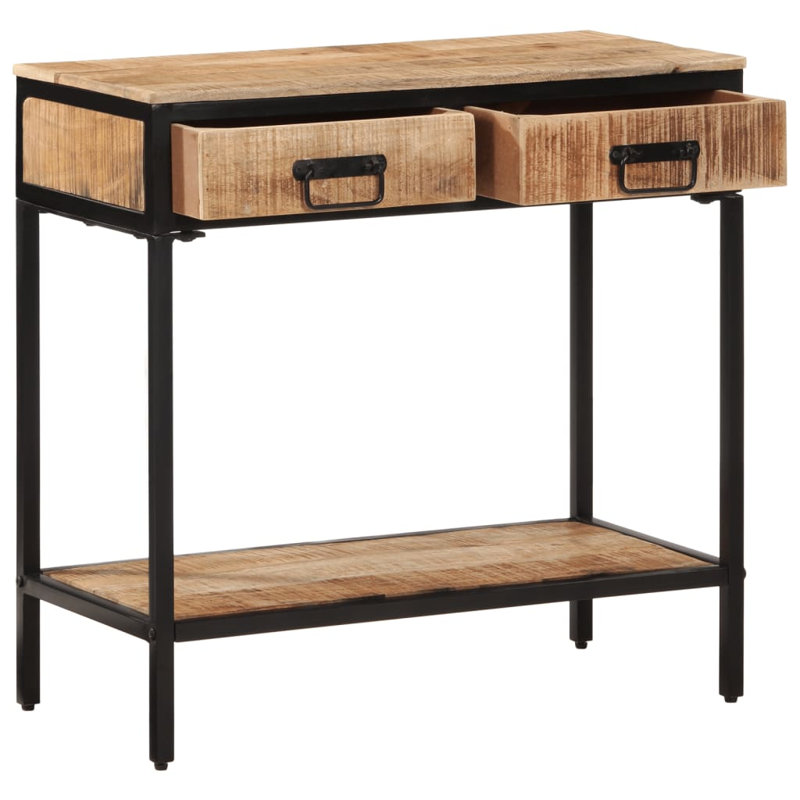 70 cm W Solid Wood Top Console Table