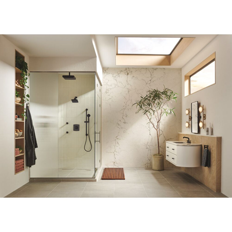 Kintsu® 10" Shower Arm and Flange, Luxe Gold