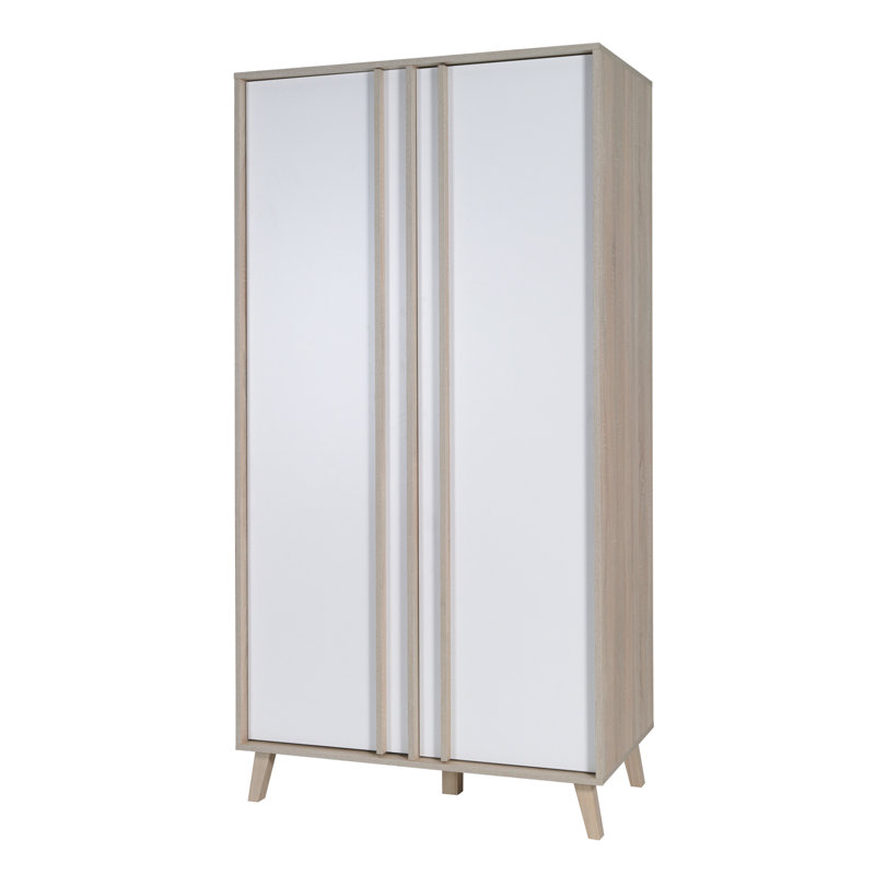 Mcgraw 2 Door Solid + Manufactured Wood Wardrobe
