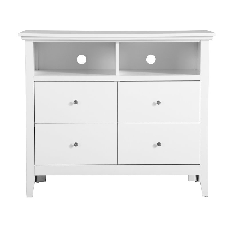 Meuble audio-vidéo blanc Largeur de l'espace de rangement de la commode