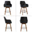 Tabouret de comptoir pivotant rembourré de 25 po Advika avec structure en bois d'hévéa massif et accoudoirs à dossier complet-1233359485
