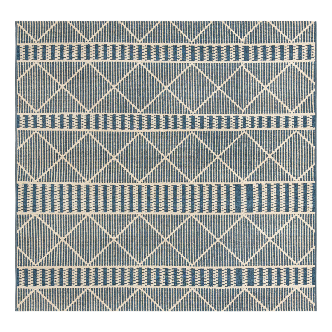 Arvind Washable Striped Indoor / Outdoor Rug Foundry Select Rug 