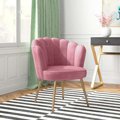 Floreal Velvet Barrel Chair