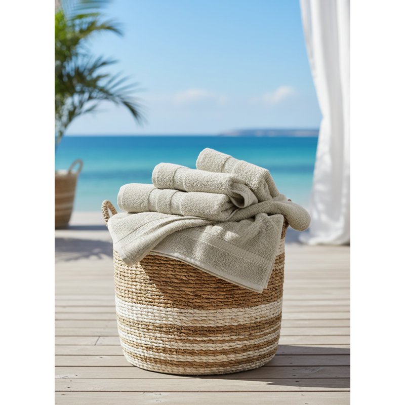 Hotel & Spa 100% Cotton Bath Towels (Set of 6), Ivory