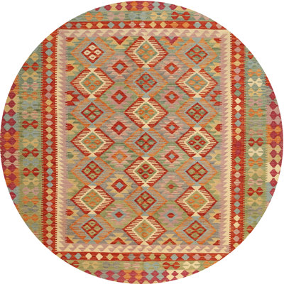Tapis orange/jaune/vert contemporain Thuan