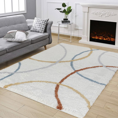 Tapis à poil long de 7 pi 10 po X 9 po, tissu, tapis à poils longs d'une hauteur de 1,19 po et décorations pour animaux