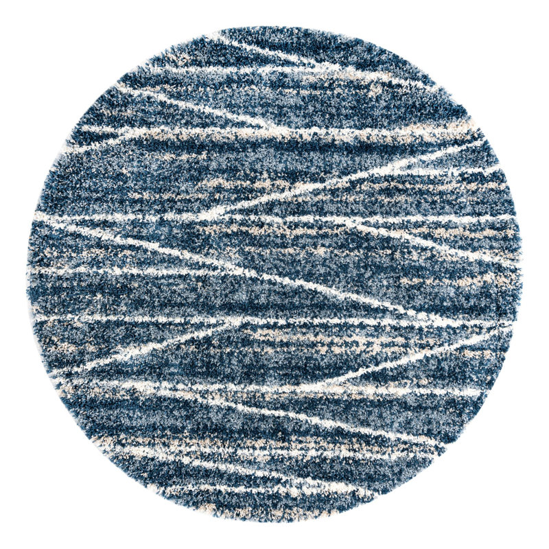 Abrahams Geometric Indoor Rug, Round 7'