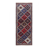 Fine Hand Hand Knotted Persian Yalameh runner 1'9"X 4'6"