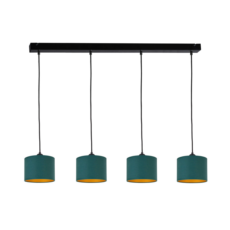 Marciella - Light Drum Pendant, 21cm H x 94cm W, 4, Green