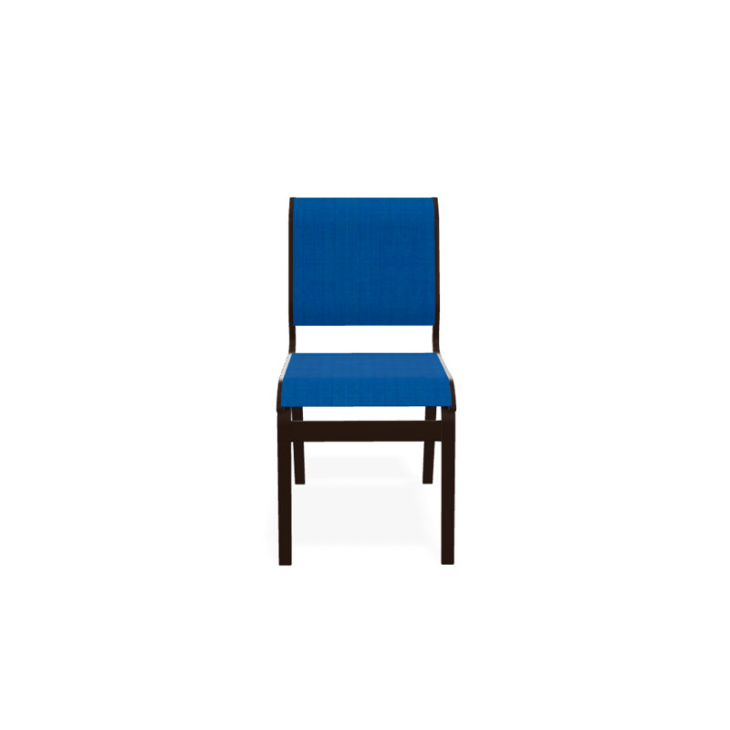 Chaise d'appoint de salle à manger Hiraku, Kona texturé, Bleu pacifique 28D