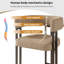 48cm H Metal Armchair in Beige-1211764328
