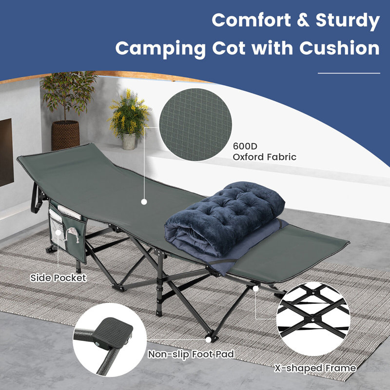 Lit de camp, Bleu marine