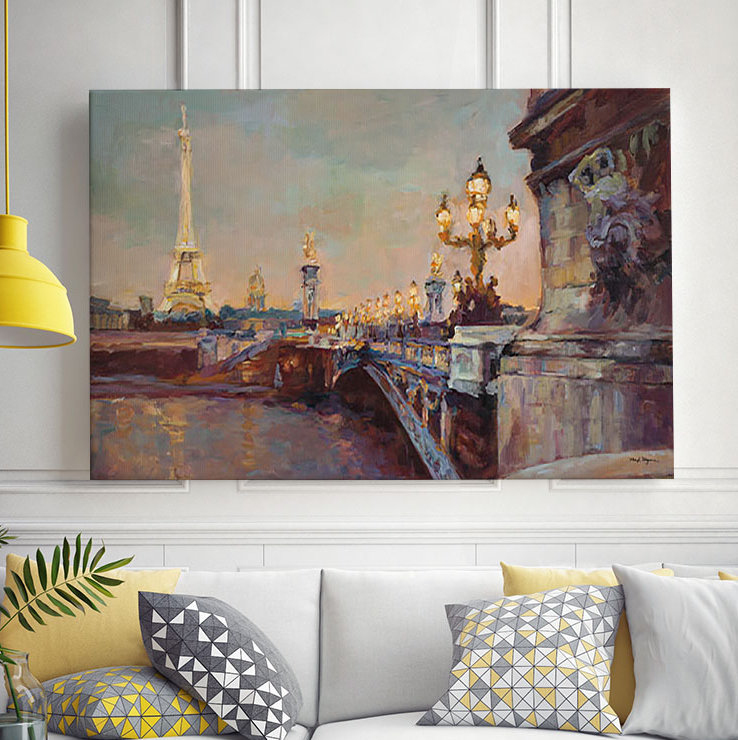 « parisian soirée crop », reproduction de peinture à l’acrylique sur toile, H 11 po x l 14 po x P 2 po