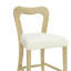 Tabouret de comptoir sans accoudoirs en bois de frêne et beige, de 2, structure en bois d'hévéa de haute qualité, siège épais, dossier légèrement incurvé pour des repas décontractés en bois d'hévéa, conception élégante, rassemblement confortable-1607302790