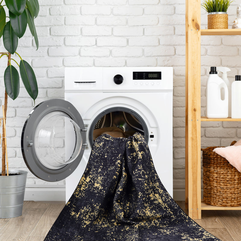 Tapis antidérapant 8 x 10, lavable, à poils courts, sans perte de poils pour la chambre à coucher