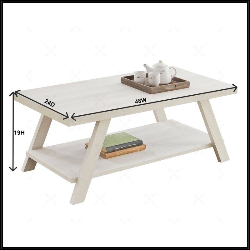 Coffee Table, White, White
