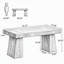Bureau de direction 55 po, bureau d'ordinateur moderne avec double base trapézoïdale-440591125