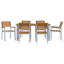 7 Piece Garden Dining Set Metal-1335245473