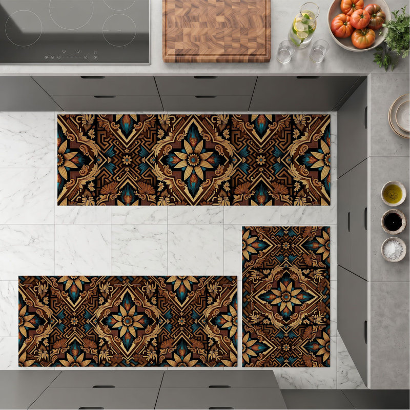 Bohemian Mandala Non-Slip Washable Kitchen Mats