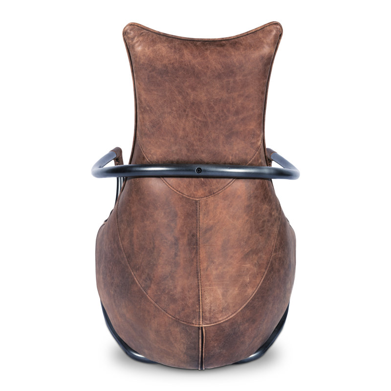 27" Wide Top Grain Leather Armchair