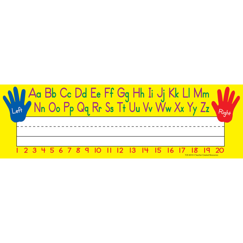 Plaques de nom de l’alphabet à gauche à droite plat