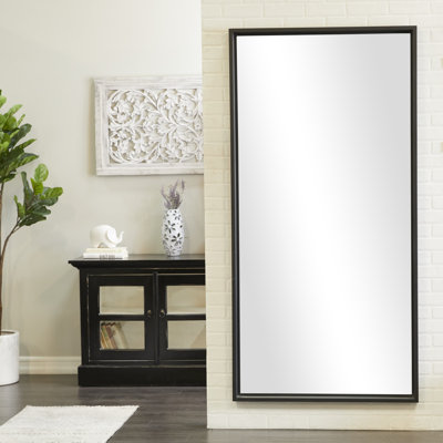 Metal Tall Minimalistic Black Floor Mirror