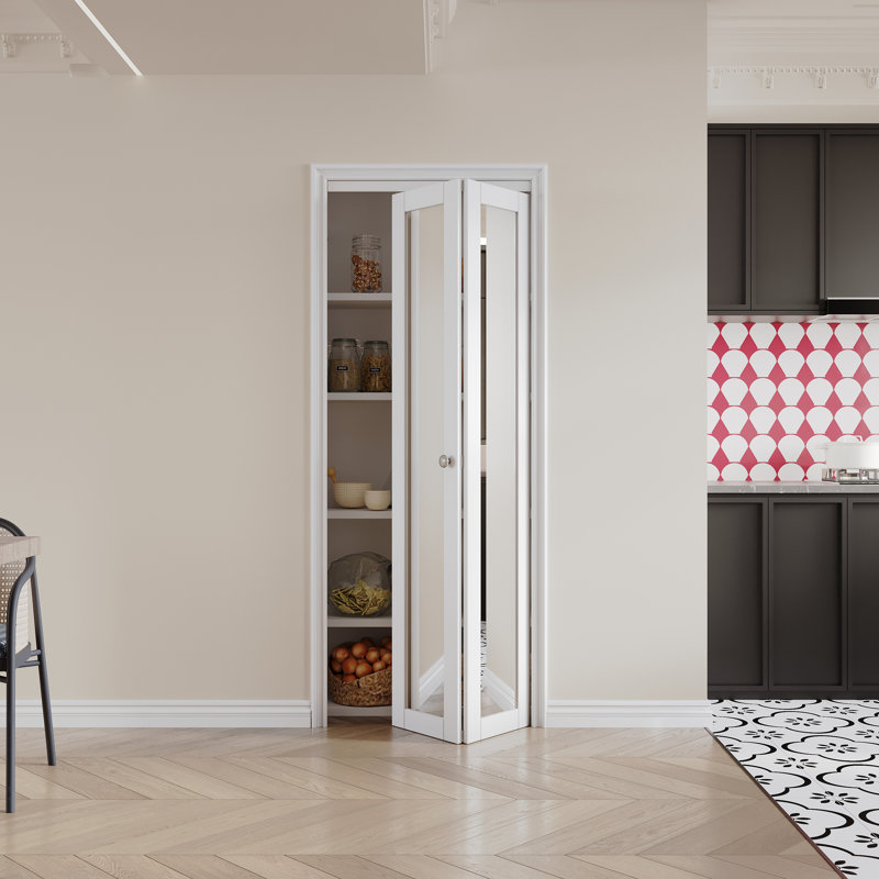 Porte pliante en bois manufacturé massif 1 porte 32 "x 80" H 32 po x 80 po avec quincaillerie d'installation, 32 po x 80 po