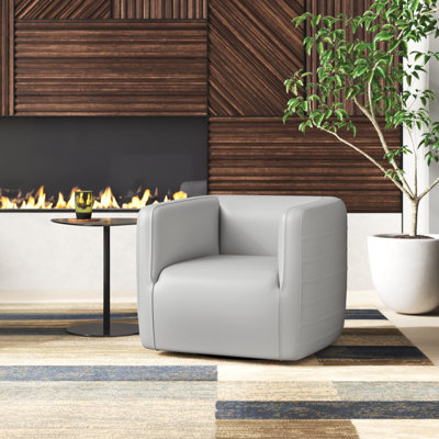 Batsheva Upholstered Swivel Barrel Chair