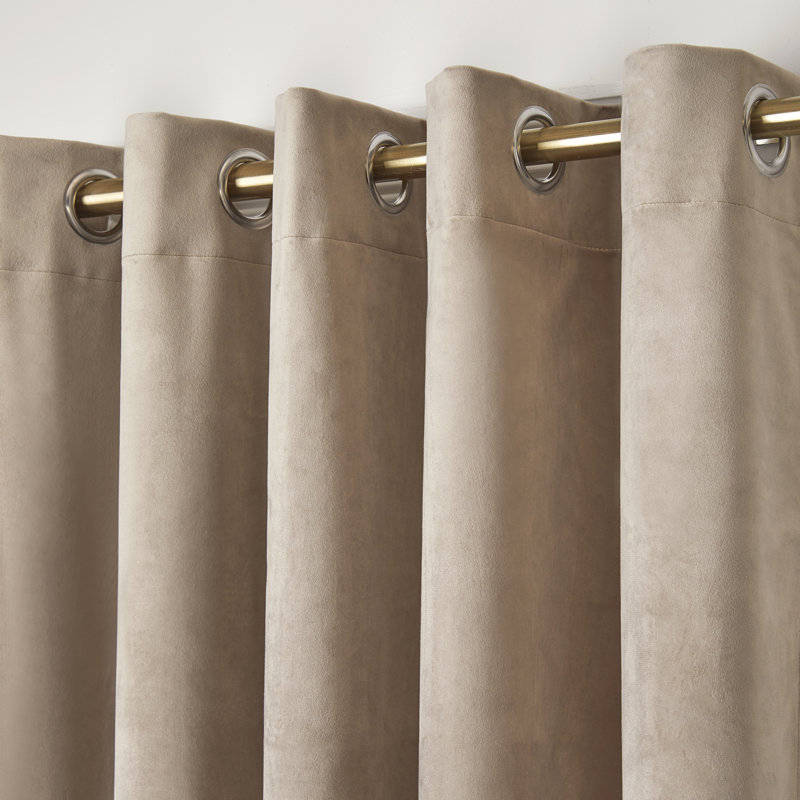Montrose Eyelet Blackout Curtains, Linen, Width 229 x Drop 183 cm