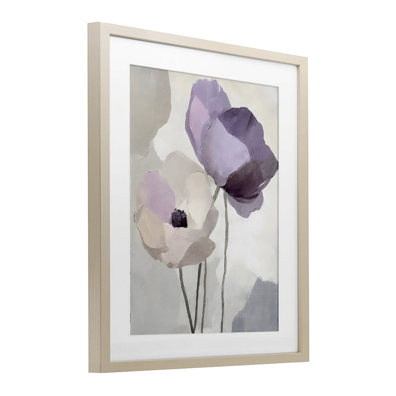 Lavande, brume florale, reproduction encadrée sous verre, conception de Riley B, H 21 po x l 17 po, Cadre de récolte en pin