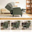 Manual Reclining Upholstered Wingback Armchair-1130921368