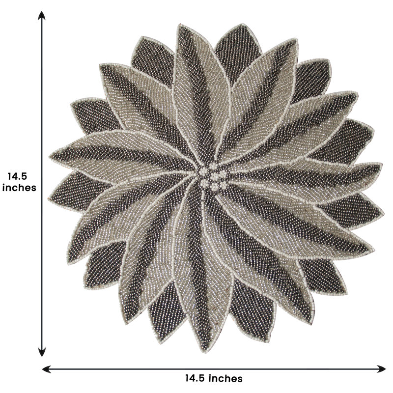 Ensemble de napperons de Noël Radial, Argent argent
