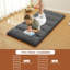Matelas de futon japonais de 3 po d'épaisseur - Matelas à rouler Tatami, Matelas de camping portable pliable pour adultes - Lit d'invité ou tapis de voyage - Gris foncé, simple 39 x 80 po-1772570789-1772570784