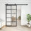 JUBEST Sliding Glass Barn Door with Installation Hardware Kit, Tempered Glass