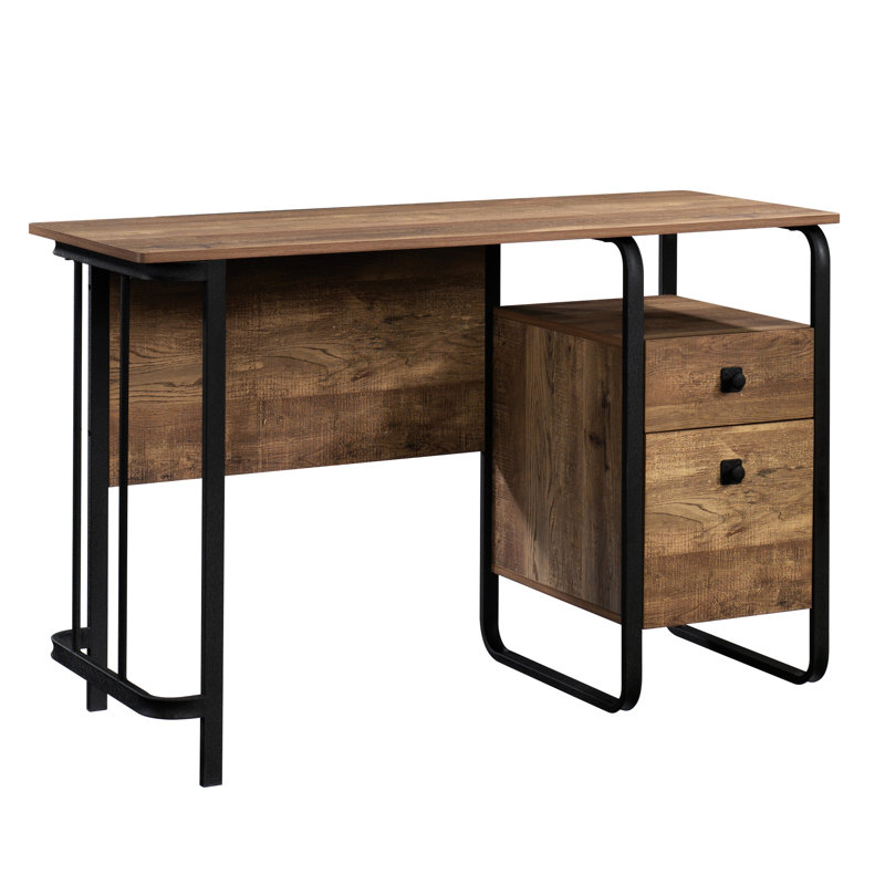 Desk With Organized Storage, Oak Finish