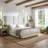63" Velvet Queen Bed Frame with Storage Drawers, No Box Spring Needed, Cream-1854415747-1854415748