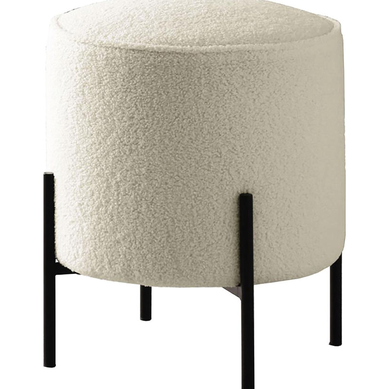 Fabrication beige en métal avec revêtement doux et pattes noires mates