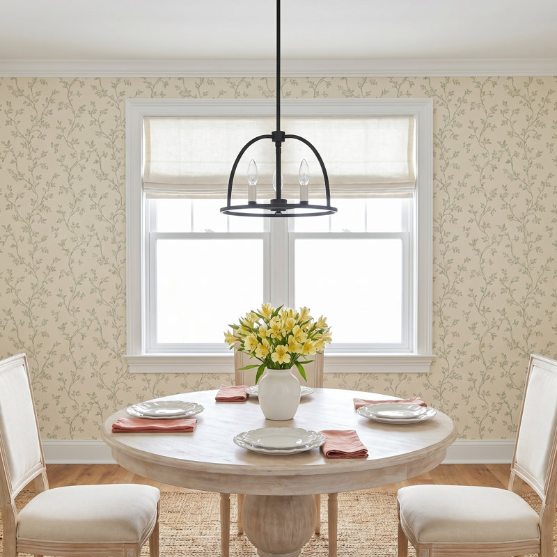 Addis 3-Light Chandelier, Black